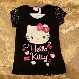 Hello Kitty top size Large (10/12) with lots of detail & sparkle!